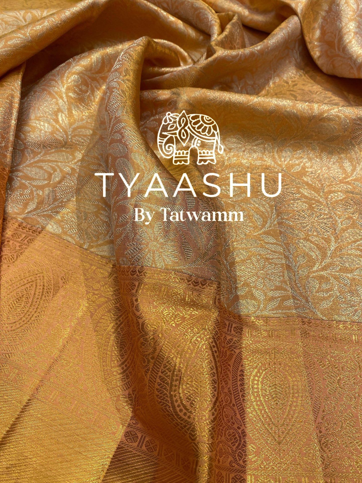 PEACH KANJIVARAM SAREE