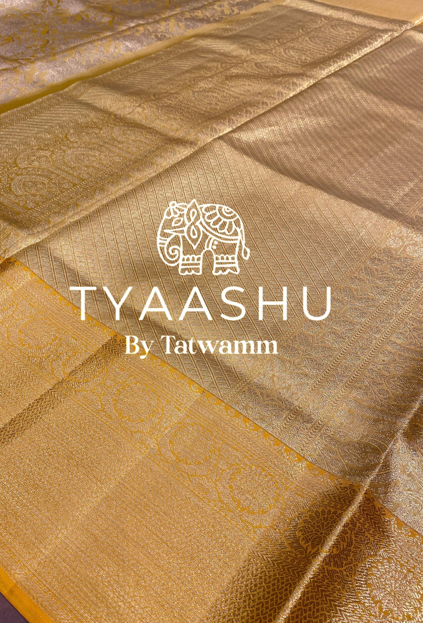 HANDWOVEN GOLD KANJIVARAM SAREE