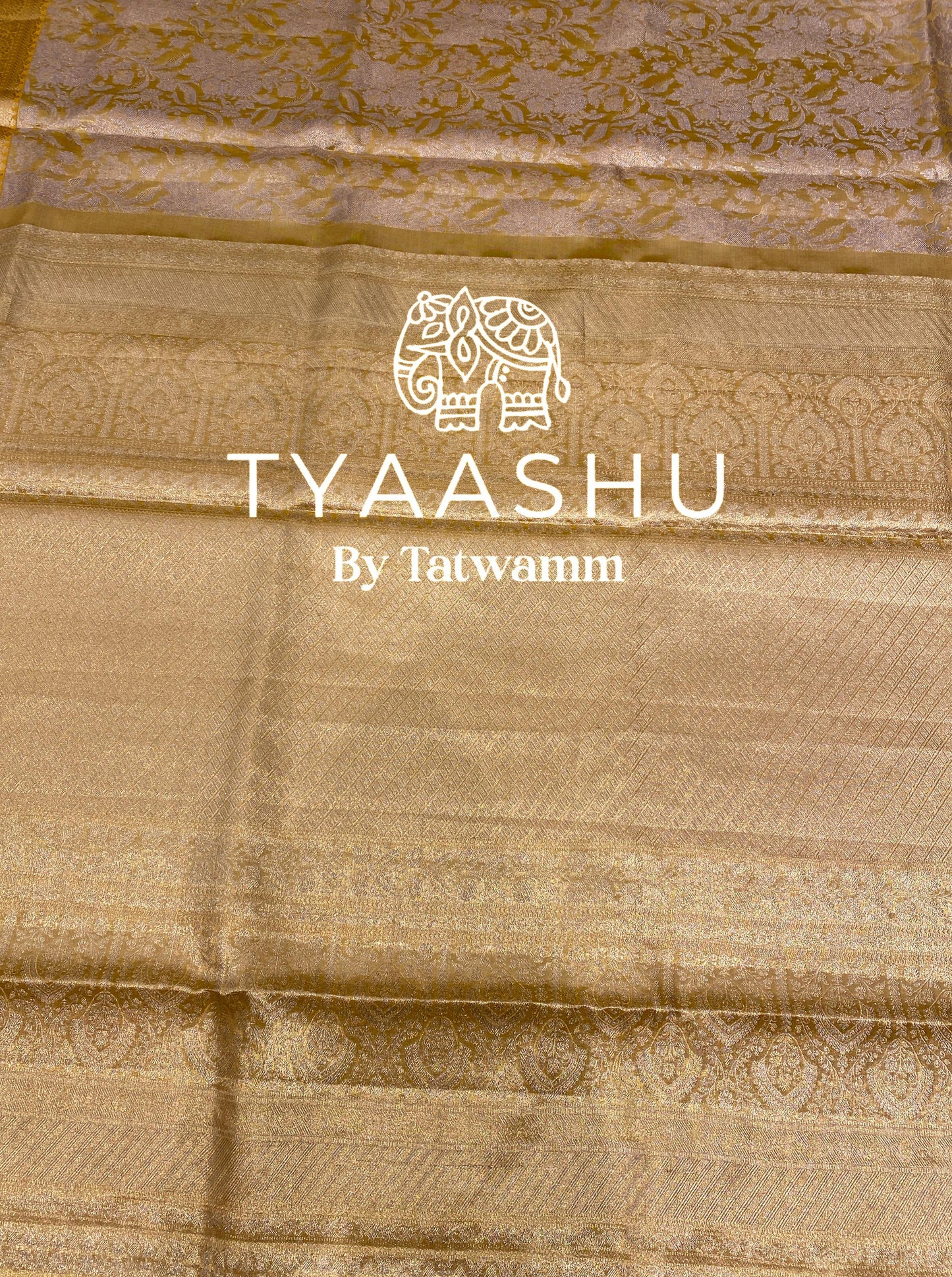 HANDWOVEN GOLD KANJIVARAM SAREE