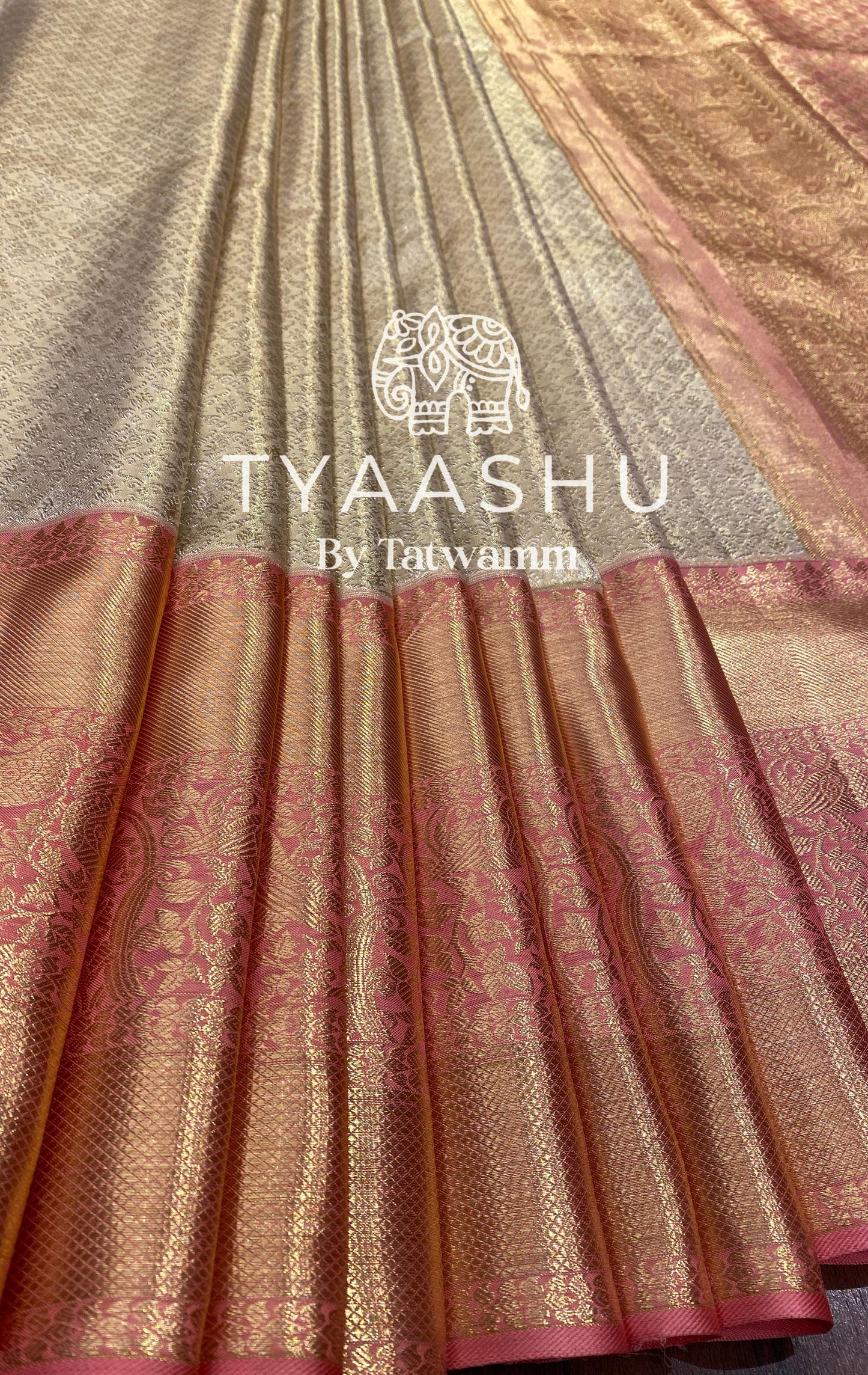 DESIGNER KANJIVARAM SILK SAREE WITH RICH GOLD ZARI WORK