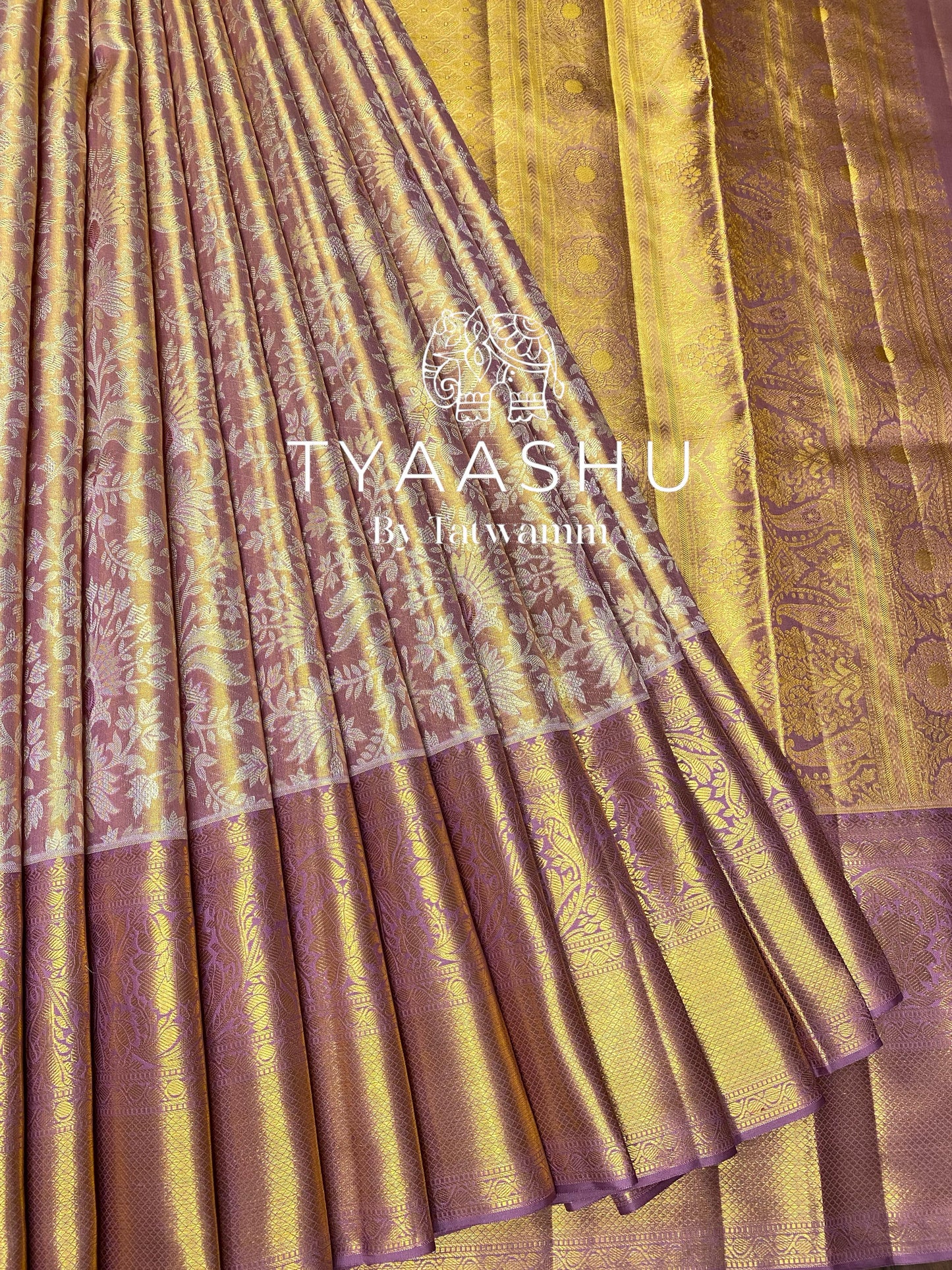 ROYAL PURPLE AND GOLD KANJIVARAM SILK SAREE