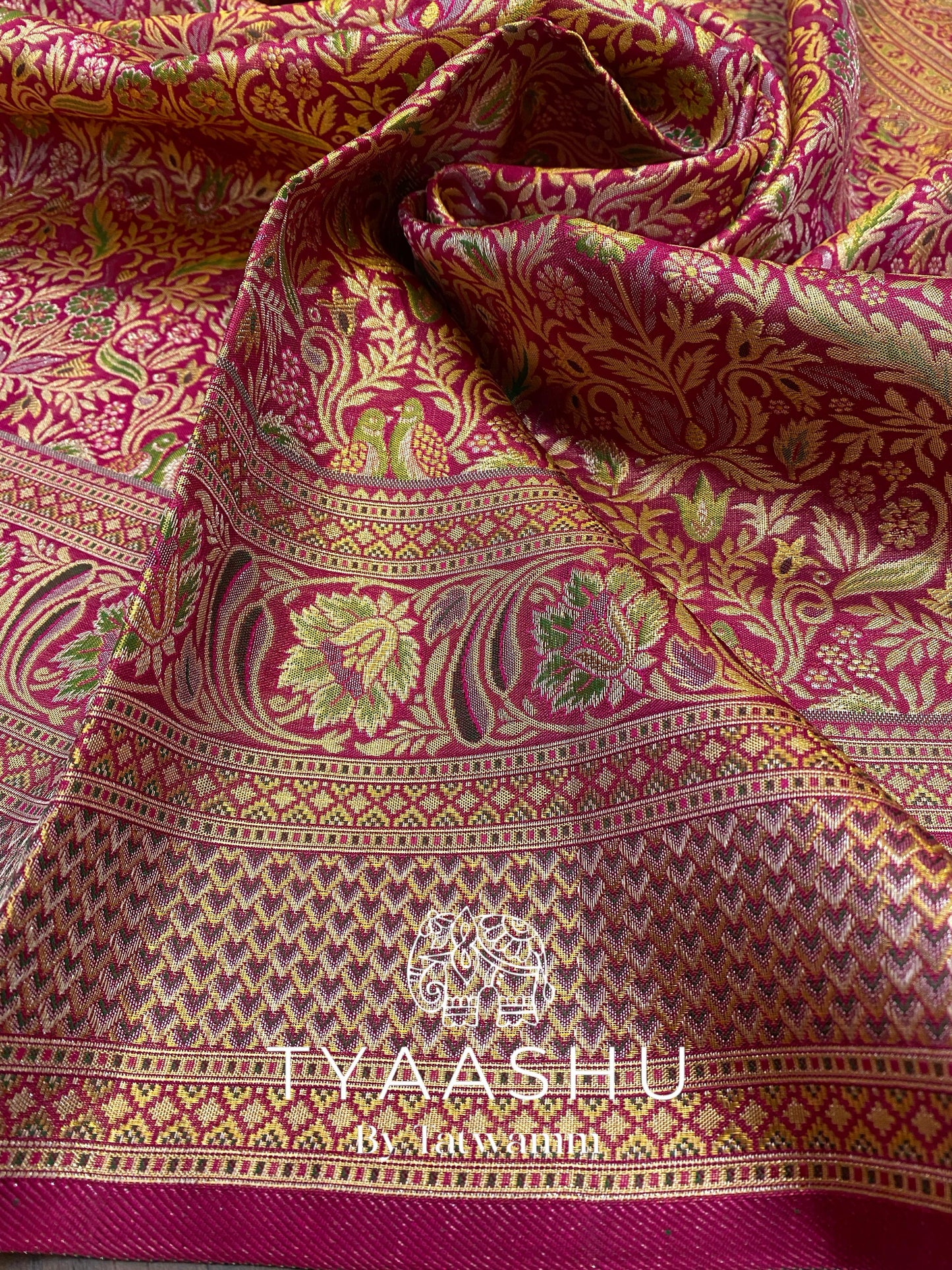 ELEGANT WINE KANJIVARAM SAREE