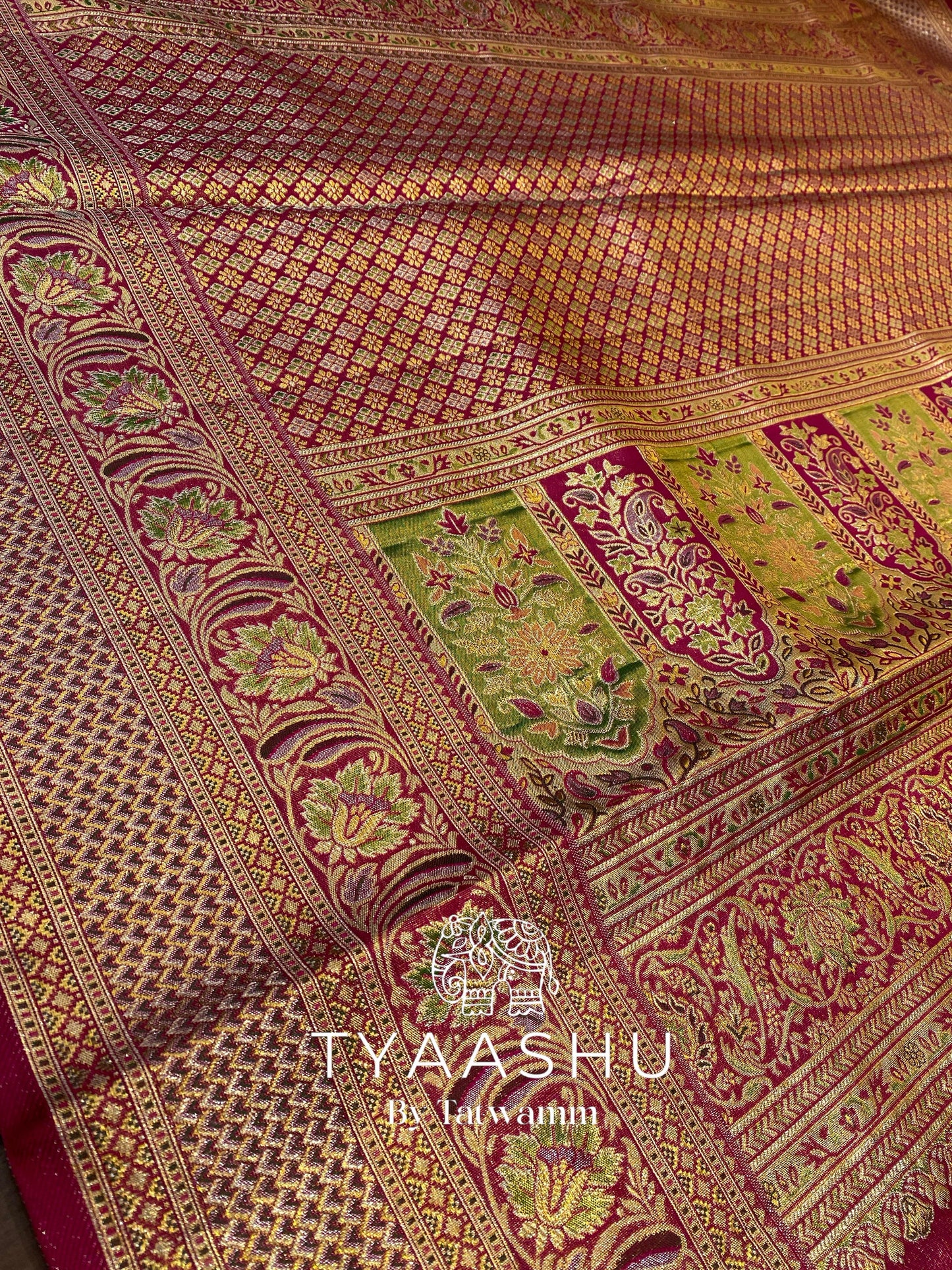 ELEGANT WINE KANJIVARAM SAREE