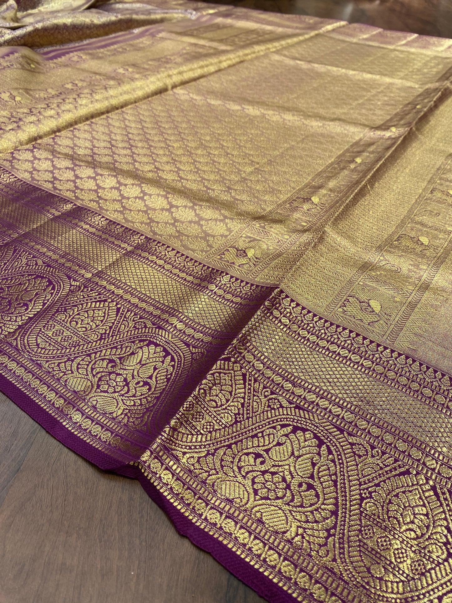 PURPLE KANJIVARAM SAREE