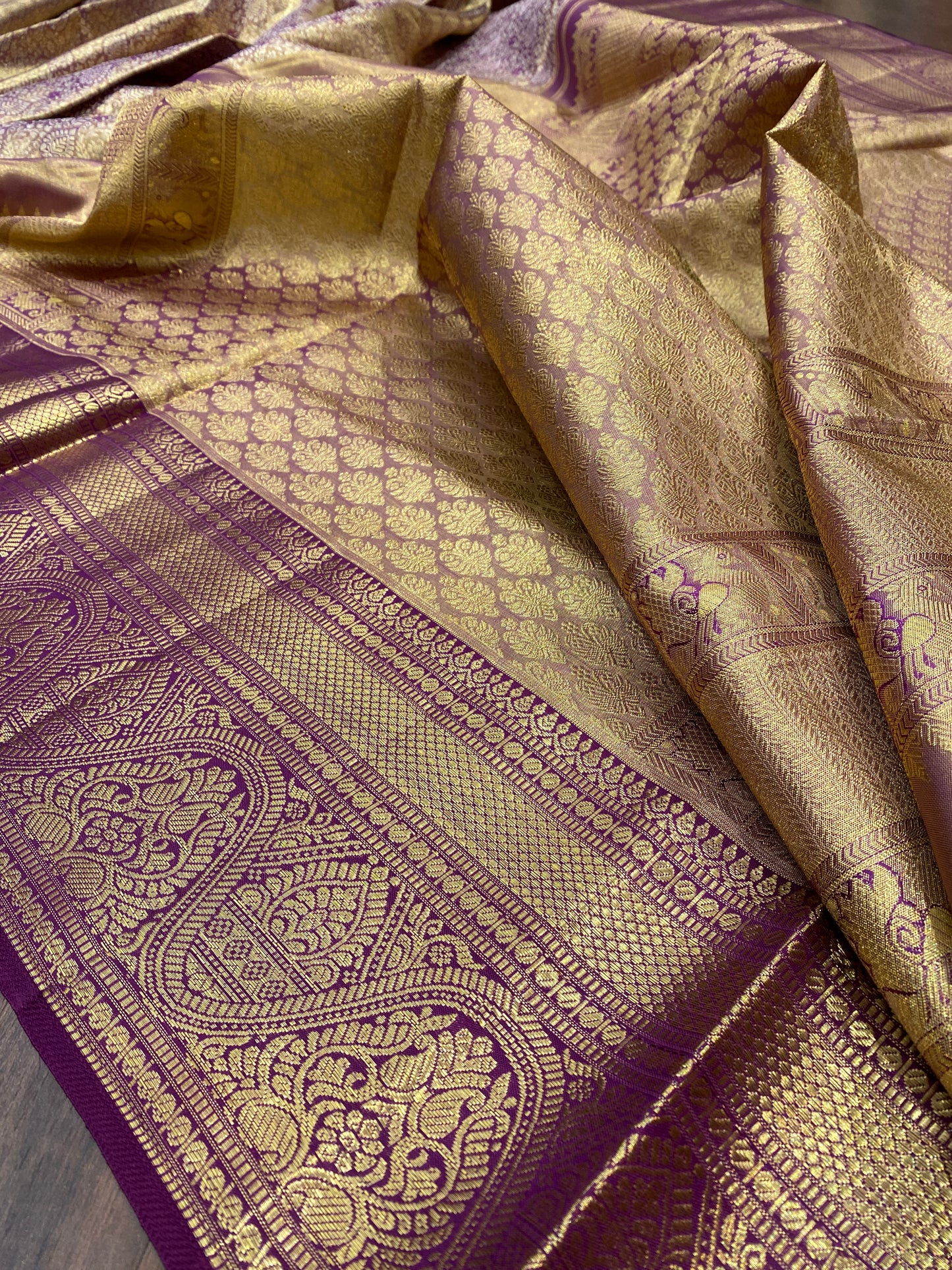 PURPLE KANJIVARAM SAREE