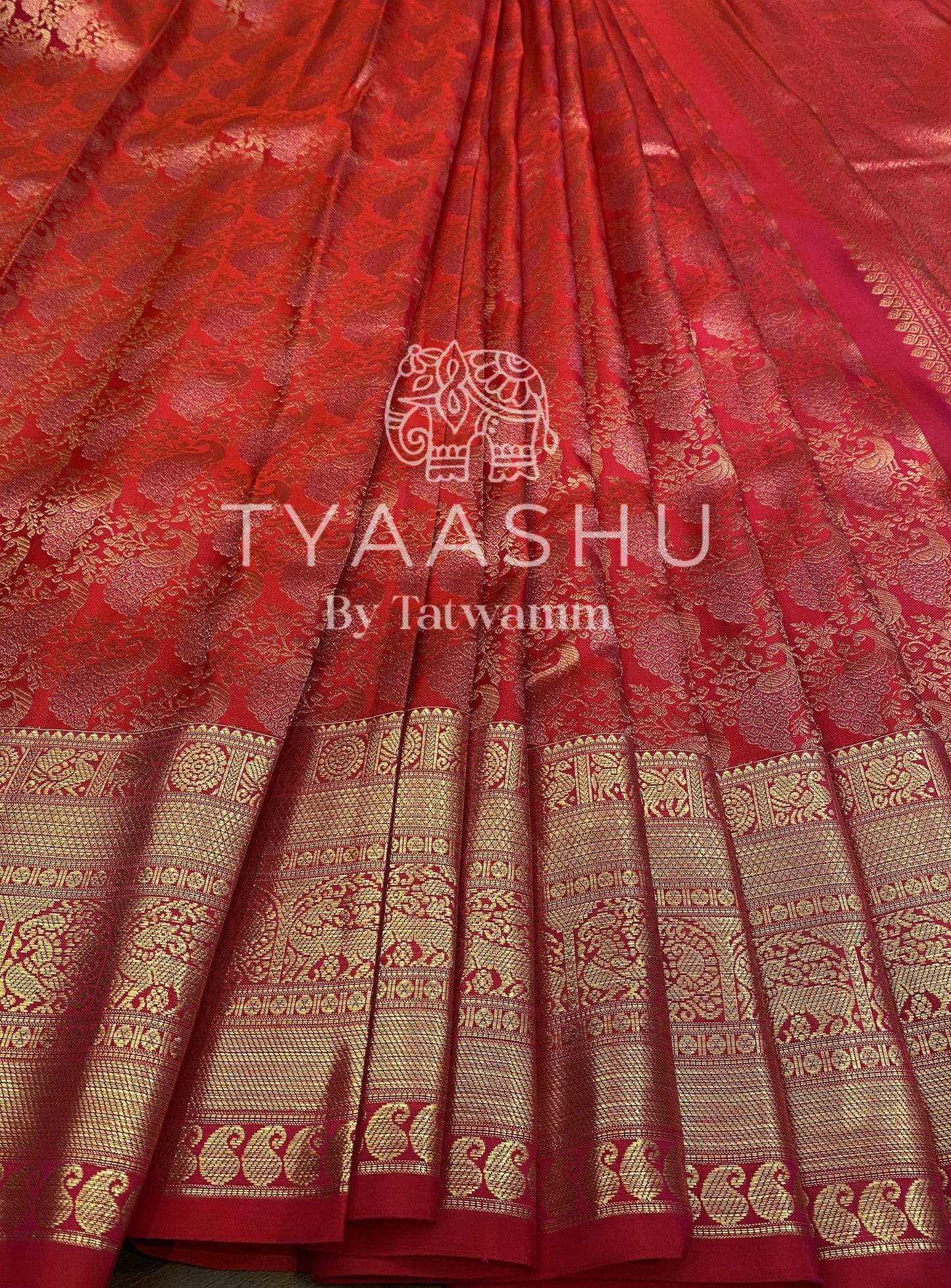 HANDWOVEN PINK KANJIVARAM SILK SAREE