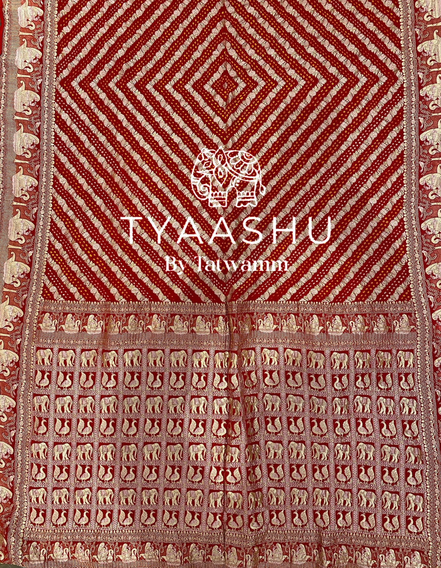 REGAL RED BANDHANI SAREE