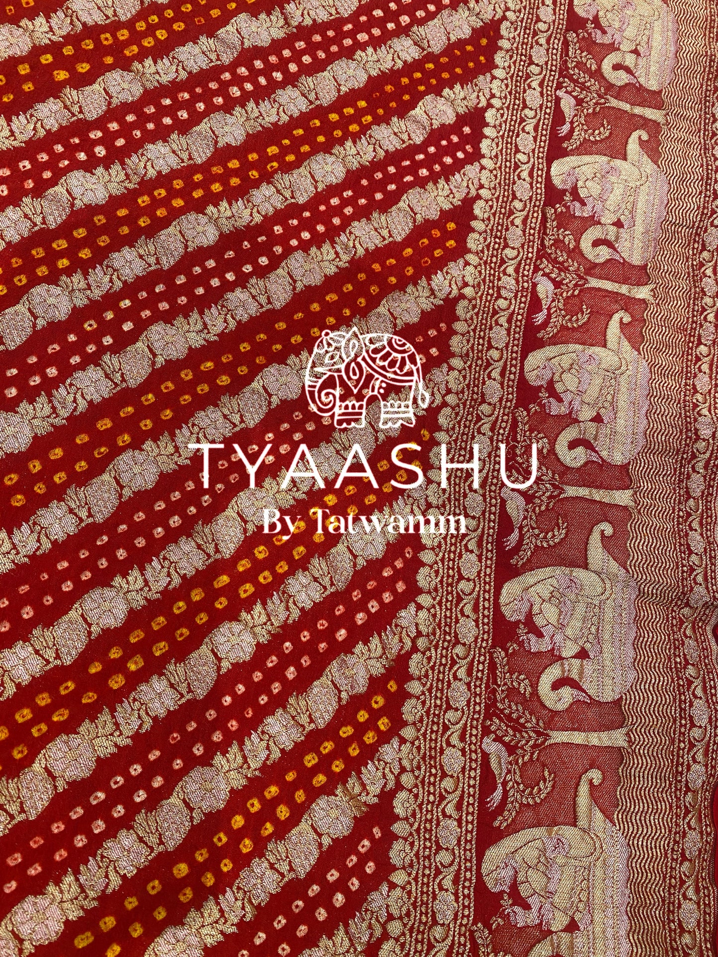 REGAL RED BANDHANI SAREE