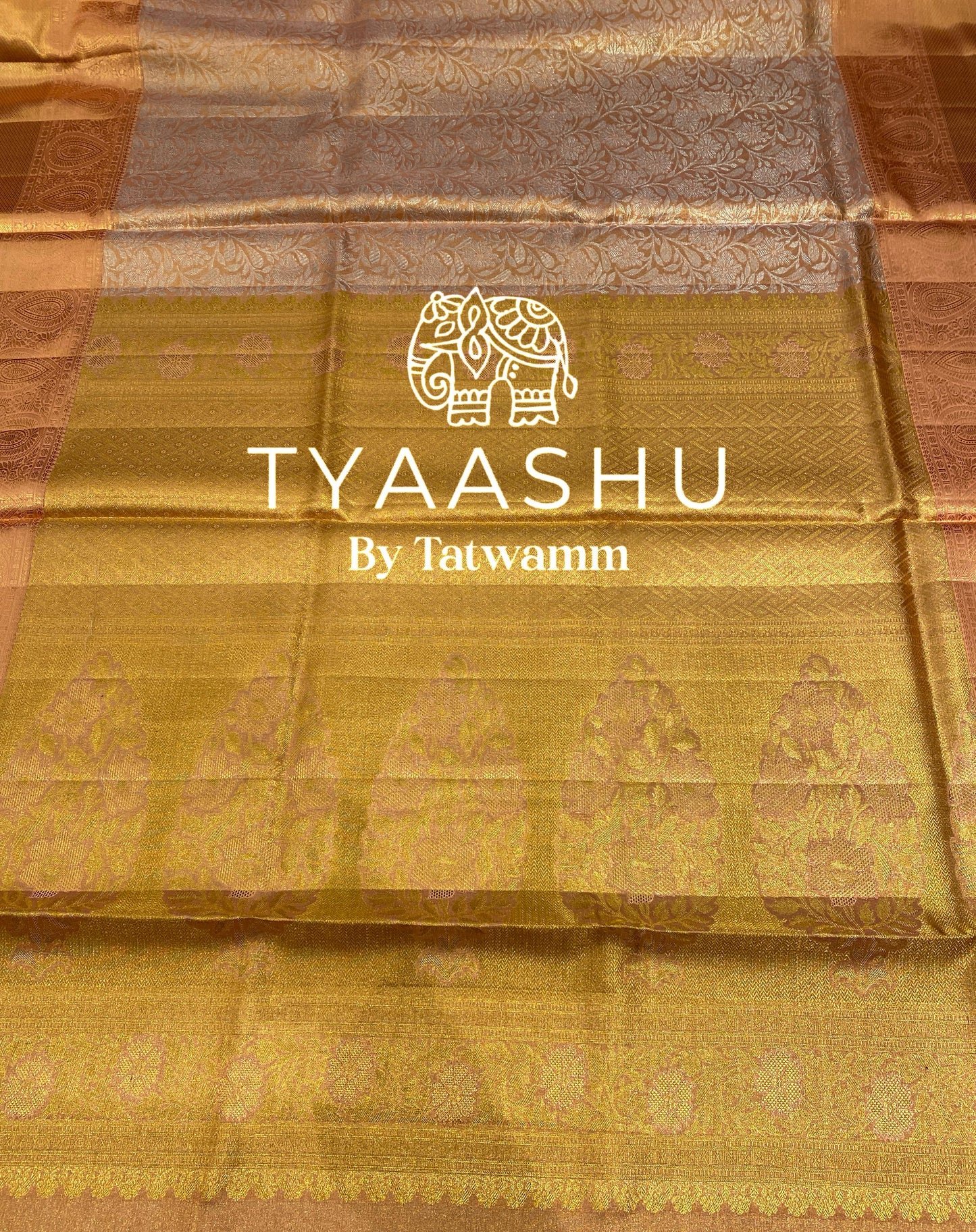 PEACH KANJIVARAM SAREE