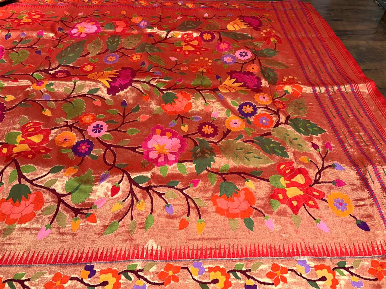 RAKTAMRGALATA PAITHANI SAREE