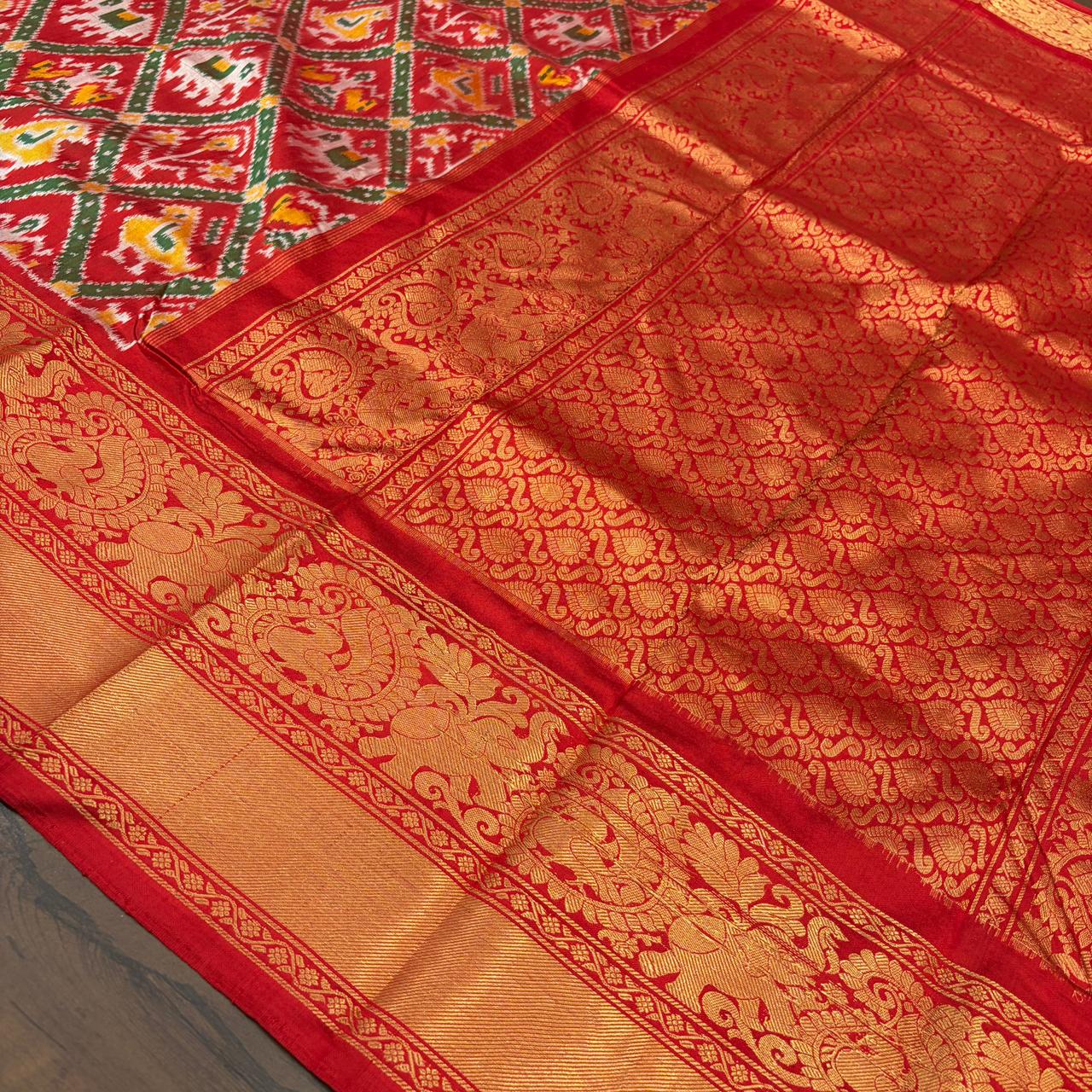 RAJATANTRI IKKAT SAREE
